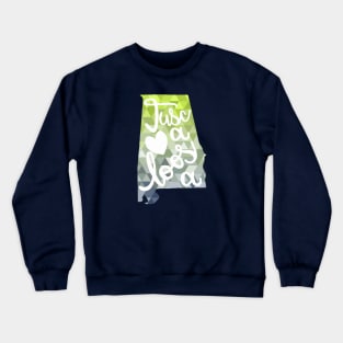 Tuscaloosa Alabama Map Blue and Green Geometric Crewneck Sweatshirt